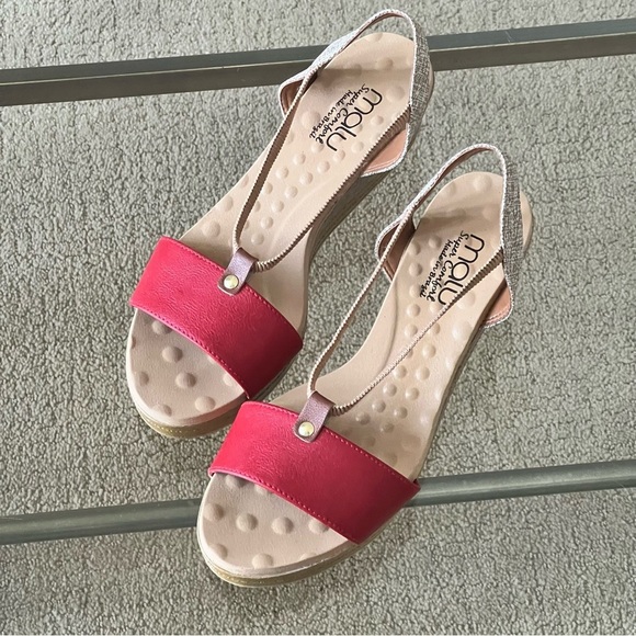 Shoes - Red Slingback Sandals for Women